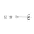 Boucles d'oreilles puces en Or blanc 750/1000 avec oxyde de 2 mm sur tige de 0,6mm (303838)