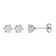 Boucles d'oreilles puce en Or blanc 750/1000 avec oxyde de 4mm sur tige de 0,6mm (303457BL)