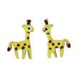 Boucles d'oreilles émail argent 925/1000 rhodié - Jaune  - Enfant