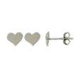 Boucles d'Oreilles Coeur - Argent  925/1000 rhodié - Enfant 