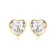 Boucle d'oreilles or jaune 375/1000e et oxyde de Zirconium