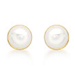 Boucle d'oreilles or jaune 375/1000e et perle d'eau douce