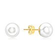 Boucle d'oreilles or jaune 375/1000e et perle d'eau douce