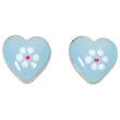 Boucles d'oreilles argent et émail - Enfant