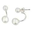 Boucles d'oreilles argent 925/1000e perles d'imitations blanches (1,11 g) - (101576)