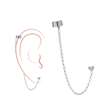 Chaîne d'oreilles coeur en argent 925/1000 rhodié