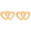 Boucles d'oreilles plaquées or coeur IV  - Enfant