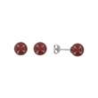 Boucles d'oreilles argent rhodié 925/1000e - Rouges