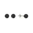 Boucles d'oreilles argent rhodié 925/1000e et Onyx - Noires