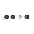 Boucles d'oreilles argent rhodié 925/1000e - Violettes