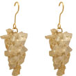 Boucles d'oreilles Citrine Asamaï bleues