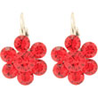 Boucles d'oreilles flora rouges