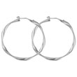 Boucles d'oreilles créoles argent 925/1000e (40 mm)