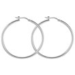 Boucles d'oreilles créoles argent 925/1000e (40 mm)