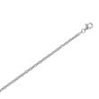 Chaîne de cou maille forçat - Argent 925/1000 rhodié - 45cm - (ø fil 0,70mm)
