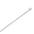 Chaîne de cou maille forçat - Argent 925/1000 rhodié - 50cm - (ø fil 0,80mm)