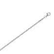 Chaîne de cou maille forçat - Argent 925/1000 rhodié - 55cm - (ø fil 0,80mm)