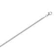 Chaîne de cou maille gourmette - Argent 925/1000 rhodié - 45cm - (ø fil 0,60mm)