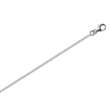 Chaîne de cou maille gourmette - Argent 925/1000 rhodié - 60cm - (ø fil 0,60mm)