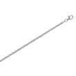 Chaîne de cou maille forçat - Argent 925/1000 rhodié - 50cm - (ø fil 0,60mm)