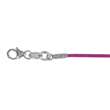 Cordon coton violet - Fermoir argent 925/1000 rhodié  - Enfant