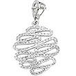 Pendentif or gris 750/1000e  et diamant (0,50 carat)