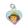 Pendentif 'Dora Princesse' en argent 925/1000e - Bleu - Enfant