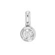 Pendentif rond en Or blanc 750/1000 avec diamond 0.03ct en serti clos (306065BL)