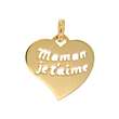 Pendentif coeur en Or 375/1000 avec message 'Maman je t'aime' (396117)