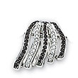Pendentif or gris 750/1000e  et diamant (0,29 carat)