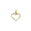 Pendentif coeur évidé en Or 375/1000e serti d'oxydes de zirconium (396159)