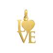 Pendentif Love avec coeur Or 375/1000e