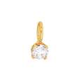Pendentif en Or 375/1000 oxyde de zirconium 4 mm serti griffes (396266)