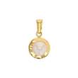 Pendentif rond en Or 750/1000 avec perle d'eau douce (306049)