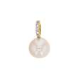 Pendentif en Or 750/1000 avec perle d'eau douce, bélière avec oxydes (306048)