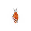 Pendentif argent 925/1000e ambre