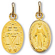 Médaille or jaune 750/1000e