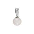 Pendentif Or blanc 375/1000 avec perle de culture d'eau douce 6 mm (396209)