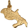 Pendentif plaqué or Martinique