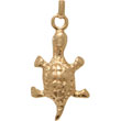 Pendentif plaqué or tortue