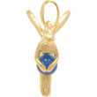 Pendentif plaqué or Gabrielle III bleu