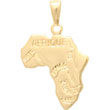 Pendentif plaqué or Africa II