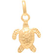 Pendentif plaqué or tortue II