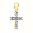 Pendentif or jaune 375/1000e, diamant (0,05 carats)