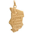 Pendentif  plaqué or Tchad