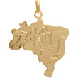 Pendentif plaqué or Brésil