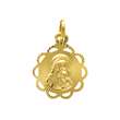Médaille en or 375/1000e Vierge à l'enfant avec contour travaillé (396095)
