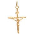 Pendentif  plaqué or Crucifix X