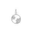 Pendentif en argent 925/1000e fleur et oxyde de zirconium