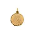Médaille Vierge et l'enfant en Or 375/1000 avec bordure diamantée (395031)